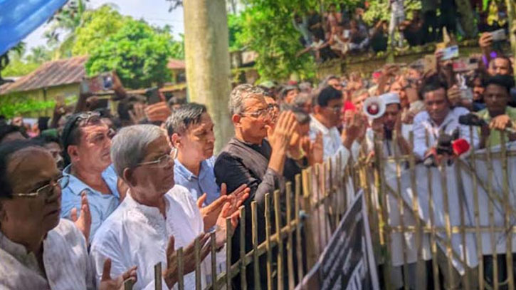 আবু সাঈদের কবর জিয়ারত করলেন মির্জা ফখরুল