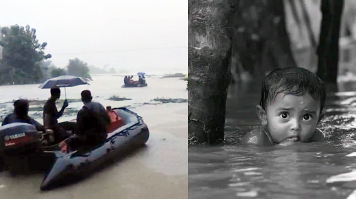 ফেনী-নোয়াখালীসহ ৯ জেলায় ভয়াবহ বন্যায় বিপর্যস্ত