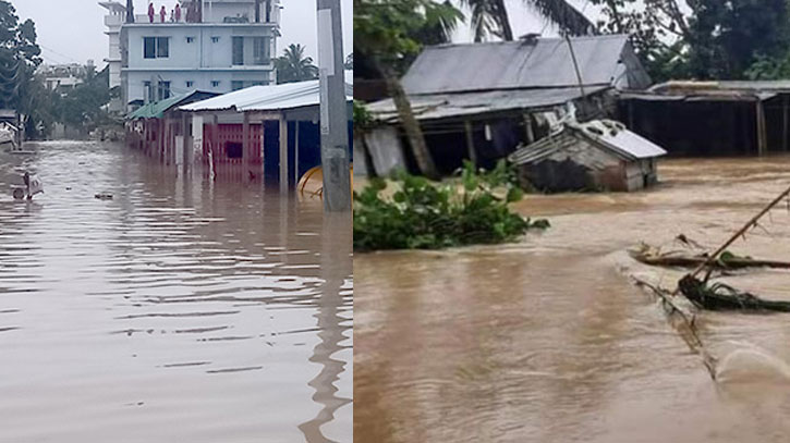 স্মরণকালের বন্যায় তলিয়ে গেছে খাগড়াছড়ি