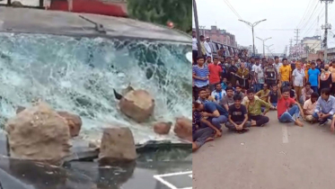 আশুলিয়ায় র‌্যাব-পুলিশের গাড়িতে শ্রমিকদের হামলা, আহত ৩০